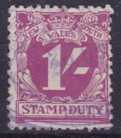 New South Wales Revenue Stamp Duty 1/- Used - Fiscale Zegels