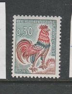 FRANCE N° 1331A 0.30 VERT ROUGE TYPE COQ DE DECARIS QUEUE PLUS FONCEE NEUF SANS CHARNIERE - Unused Stamps