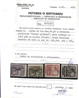 FIUME 1919 "VALORE GLOBALE"  4 INTERESSANTI VARIETA' * GOMMA ORIGINALE  CERT. NIKOLA PETRIC TOTALE 210,00 - Fiume