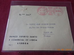 Lettre Du Portugal A Destination De Paris Affranchissement EMA De 1956 (tres Beau) - Maschinenstempel (EMA)