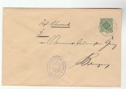 1904 Stadtgemeinde Ehingen WURTTEMBERG Official POSTAL STATIONERY Cover To Balingen Germany Stamps - Postwaardestukken