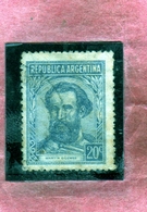 ARGENTINA 1938 1954  MARTIN GUEMES CENT. 15c USATO USED OBLITERE' - Service