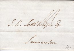 1 July 1824 Complete Letter  From Launceston - ...-1840 Préphilatélie