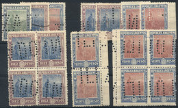 234 ARGENTINA: GJ.360O/362O, Stockcard With Several Stamps And Blocks Of 4, VF! - Otros & Sin Clasificación