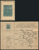 407 ARGENTINA: Dispatch Note Of 80c. (Plowman) Of Parcel Post Used In 1913, Very Nic - Enteros Postales