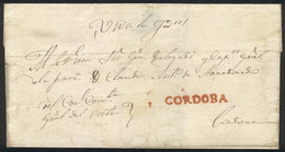 416 ARGENTINA: "Folded Cover Used In 1850s (genuine), With A FORGED Straightline Pre - Otros & Sin Clasificación