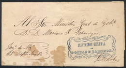 420 ARGENTINA: "Folded Cover Used In 1860s (genuine), With A FORGED Pre-stamp Mark " - Otros & Sin Clasificación