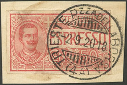 959 ITALY: "Sc.E2, 1903/26 50c. IMPERFORATE, Used On Fragment With Cancel Of ""Tries - Sin Clasificación