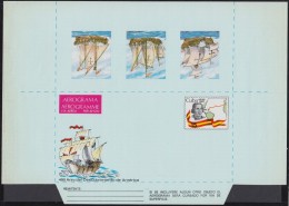 1982-EP-172 CUBA 1982 (LG1427) UNFOLDED POSTAL STATIONERY AEROGRAMME COLON DISCOVERY SHIP CARAVELA COLUMBUS. - Briefe U. Dokumente