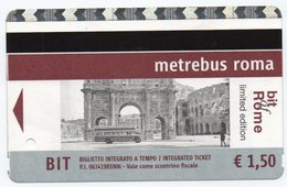 BIGLIETTO METROPOLITANA-ITALIA-LAZIO-ROMA - Europa