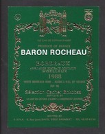 Etiquette De Vin Bordeaux  1988 -  Sélection Vin Cacher Bokobsa  -  Baron Rocheau  -  Thème Religion - Religions