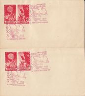 72709- ROMANIAN-SOVIET FRIENDSHIP, STAMPS AND SPECIAL POSTMARKS ON COVER, 2X, 1949, ROMANIA - Covers & Documents