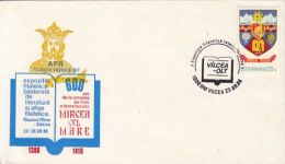 72714- MIRCEA THE ELDER, PRINCE OF WALLACHIA, SPECIAL COVER, 1986, ROMANIA - Covers & Documents