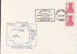 72716- ALBA IULIA- BUCOVINA FESTIVAL, MAP, SPECIAL COVER, 1991, ROMANIA - Briefe U. Dokumente