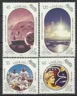 VA 1988-821-4 SPACE, VANUATU, 1 X 4v, MNH - Oceanía