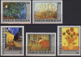 ROUMANIE TABLEAUX/PAINTING, IMPRESSIONNISTES. Yvert N° 3916/20  ** MNH. Van Gogh - Impressionisme