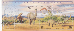 Australia 1993 Dinosaurs MS Used - Hojas, Bloques & Múltiples
