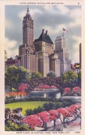 UNITED STATES OF AMERICA : COLOUR PICTURE POST CARD : CAMBRIDGE MASS : NEW YORK : FIFTH AVENUE HOTELS AND BUILDINGS - Orte & Plätze