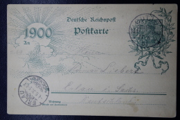 Deutsch-Südwest-Afrika Postkarte P43  Mitlaufer Cancel OUTJO  1901 - Deutsch-Südwestafrika