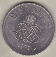 MONACO . 2 FRANCS 1979  RAINIER III - 1960-2001 Francos Nuevos