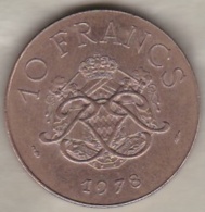 Monaco , 10 Francs 1978 Rainier III , Cupro-aluminium-nickel, Gad# 157 - 1960-2001 Francos Nuevos
