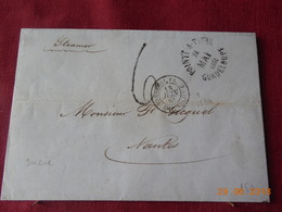 Lettre De 1861 Au Depart De Pointe A Pitre A Destination De Nantes - Lettres & Documents