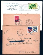 LOT 8 LETTRES SÉLECTION DE LA RÉUNION-  TIMBRES AVEC SURCHARGES FR CFA- 3 SCANS - Lettres & Documents