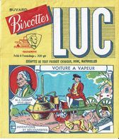 Buvard Biscottes LUC - Inventions & Découvertes (Voiture à Vapeur) - I