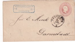 BADE  ENTIER POSTAL LETTRE DE MANNHEIM - Other & Unclassified