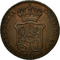 Monnaie, Espagne, CATALONIA, Isabel II, 3 Quartos, 1838, Madrid, TTB+, Cuivre - First Minting