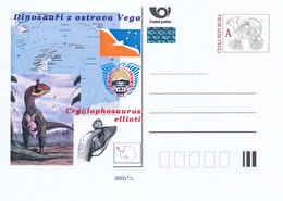 Rep. Ceca / Cart. Postali (Pre2011/57) Dinosauri Dell'isola Vega (2) Cryolophosaurus Ellioti - Autres & Non Classés