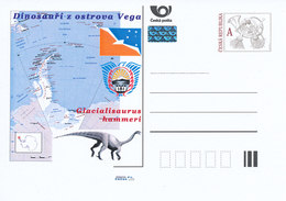 Rep. Ceca / Cart. Postali (Pre2011/58) Dinosauri Dell'isola Vega (3) Glacialisaurus Hammeri - Autres & Non Classés