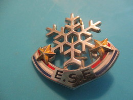 Insigne Sport à épingle/SKI/ Ecole Du Ski Français/ Flocon Deux  Etoiles/ DECAT /Vers 1970-80   SPO333 - Sport Invernali