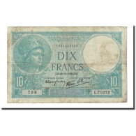 France, 10 Francs, 10 F 1916-1942 ''Minerve'', 1939-10-26, TB, Fayette:7.13 - 10 F 1916-1942 ''Minerve''