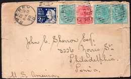 British New South Wales To USA 1902 Excellent Franking! - Covers & Documents