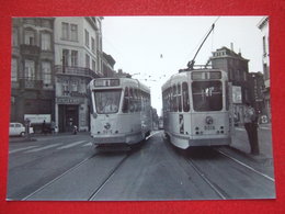 BELGIQUE - BRUXELLES - PHOTO 15X 10 - TRAM - TRAMWAY - LIGNE 8 - AV CHURCHILL - 1 AGENT... - Public Transport (surface)