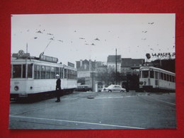 BELGIQUE - BRUXELLES - PHOTO 15 X 10 - TRAM - TRAMWAY - LIGNE 56 - PUB : LA VACHE QUI..- 1 AGENT ... - Public Transport (surface)