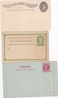 CANADA LOT DE 3 ENTIERS POSTAUX - 1860-1899 Victoria