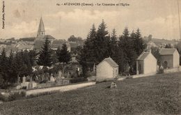 AUZANCES LE CIMETIERE ET L EGLISE - Auzances