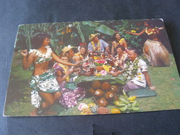 1951 ANCIENT BEAUTIFUL SMALL POSTCARD OF SAMOA  / ANTICA  PICCOLA CARTOLINA  VIAGGIATA DI SAMOA - Samoa Américaine
