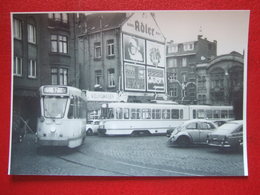 BELGIQUE - BRUXELLES -  ANVERS  PHOTO 15 X 10 - TRAM - TRAMWAY - LIGNE 92 - PLACE DANCO... - Public Transport (surface)