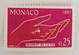 MONACO, Mains, Main, Hand, Mano, Respect De La Vie Animale. Yvert 554. - Ungebraucht