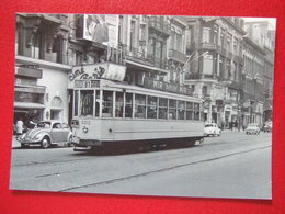 BELGIQUE - BRUXELLES - PHOTO 15 X 10 - TRAM - TRAMWAY  - LIGNE 81 - " CINE PARIS " - - Public Transport (surface)