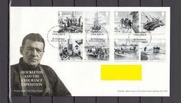 GROSSBRITANNIEN GRANDE BRETAGNE GB 2016 SHACKLETON & ENDURANCE EXPEDITION SET 8V FDC SG 3787-94 MI 3835-42 YT 4249-56 - 2011-2020 Decimal Issues