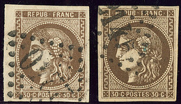 Nos 47 Petit Bdf, 47b. - TB - 1870 Bordeaux Printing