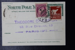 Norge Carte Postal The Trans-Polar Flight Expedition 1924, A Verso Timbre De France  RRR - Cartas & Documentos