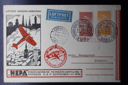 Denmark: Airmail Exposition Copenhagen NEPA 1936 First Flight Cover  Mi 217+218 Horsens - Kopenhagen - Covers & Documents