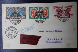 Deutsche Reich  Nationalsammlung Weimar 1-7-1919 Mi 107 - 109 Paren Luftpost / Eilboten  -> Berlin - Poste Aérienne & Zeppelin