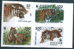 B2274 Russia Rossija 1993 Tiger 4v Se-tenant Colour Proof - Plaatfouten & Curiosa
