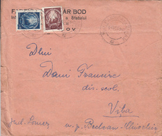 REPUBLIC COAT OF ARMS, STAMPS ON COVER, 1948, ROMANIA - Covers & Documents